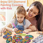 ijbnhd 8 Pcs Flowers Diamond Art Coasters - Image 4