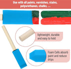 Bates- Foam Paint Brushes with Wood Handle, 1 Inch, 26 Pack, Sponge Brushes - Image 4