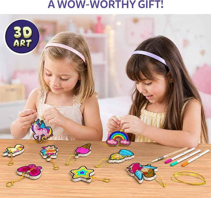 Skillmatics Aqua Puffs 3D Art Kit – Princesses & Unicorns, Mess-Free Toy | - Image 9