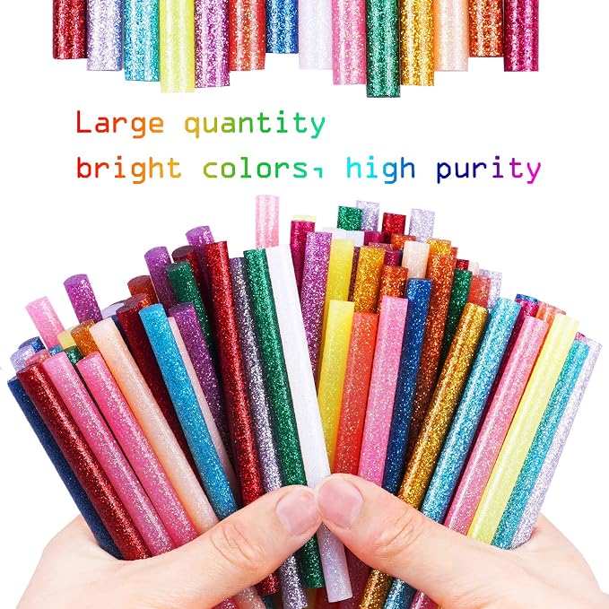 Gwybkq Mini Glitter Hot Glue Sticks 14 Colored - Image 4