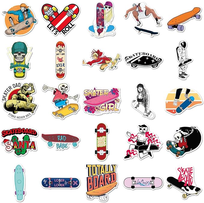 Cool Skateboard Stickers, Vinyl Waterproof Sticker Packs Bulk - Image 6