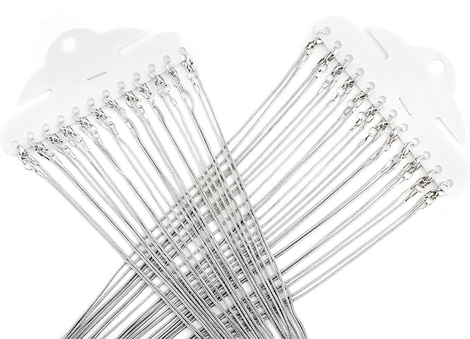 Cmidy 24pcs Chains for Jewelry Making 24 Inch 925 Sterling Silver Plated 1.2mm - Image 7