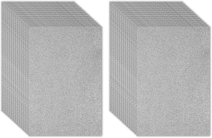 PATIKIL 30Sheets Gray EVA Glitter Foam Sheet 11.8 x 7.9 Inch 2mm Thick by PATIKIL