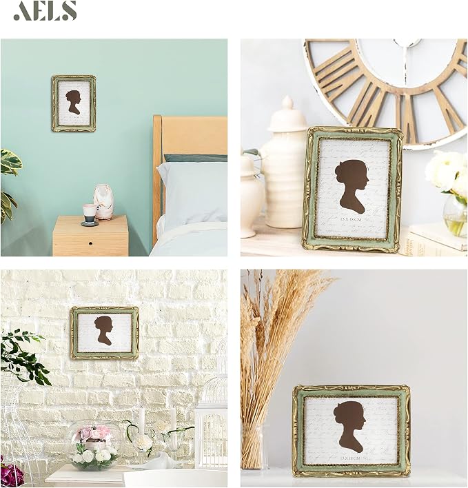 AELS 5x7/8x10 Inch Vintage Picture Frame, Elegant Antique Photo Frames - Image 5
