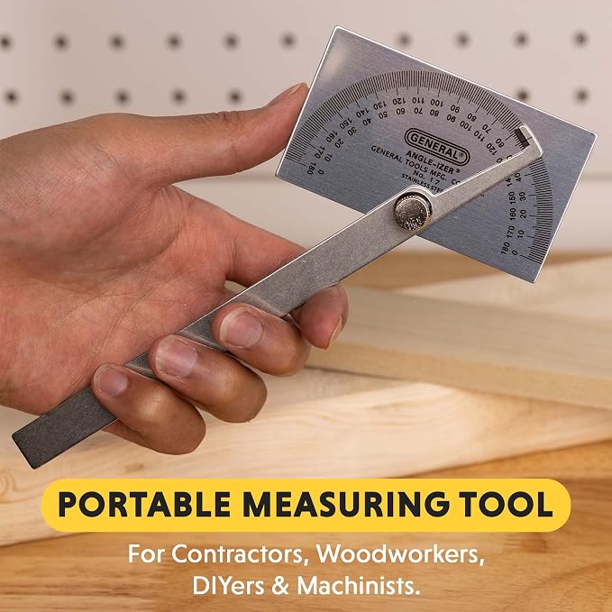 General Tools Angle Protractor #17 Stainless Steel Square Head - Image 3