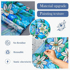 Coavas Static Cling Privacy Window Film, 96% UV & Heat Blocking, Stained Glass - Image 5