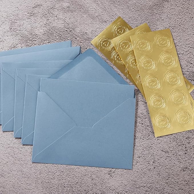 50 Pack Dusty Blue A6 Envelopes - Image 7