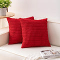 Aegero Pack of 2 Christmas Red Corduroy Decorative Throw Pillow Covers 22x22 by Unknown