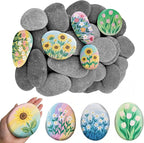 Reeplan 30PCS Large Rocks for Painting, 3-4 Inches Natural Flat River Rocks for by Unknown