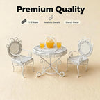 6 PCS Miniature Vintage Bistro Table & Chairs - Image 9