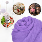 uxcell Needle Felting Wool, 8.5 Oz Nature Fibre Wool Yarn Roving - Image 4
