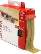 VELCRO Brand Sticky Back Tape | Beige, 15 Ft Roll | Cut to Length Hook and Loop by VELCROBrand