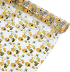 Bee Printed TPU Jelly Faux Leather Fabric, 11.8 x 47.2 Inch Clear TPU Vinyl by letsinstyle