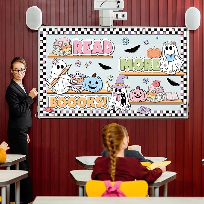 Halloween Ghost Bulletin Board Halloween Reading Classroom Decorations Cute - Image 4