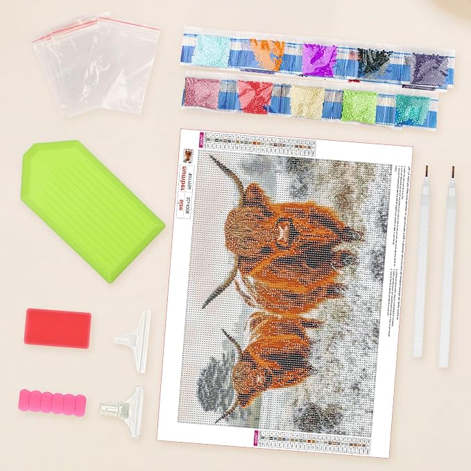 Lxmsja Highland Cows Diamond Art Kits - Image 5