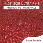 Ceya 3.8oz/ 110g Holographic Ultra Fine Glitter Powder Laser Fuchsia Glitter - Image 2