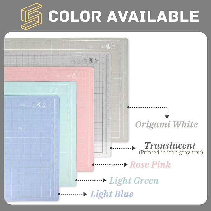 iMAT Flip Cutting Mat Note A2, Double-Sided, Light Green | Inch grid front - Image 3