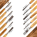 Schaaf Tools Hand-Sharpened Wood Carving Tools Set of 12 Chisels and Gouges - Image 3