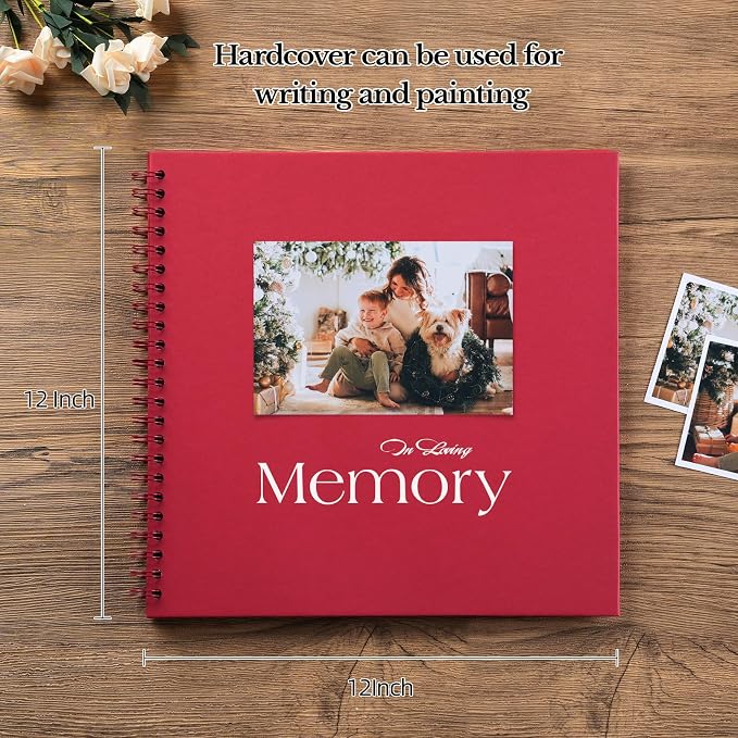 potricher 12 x 12 Inch DIY Scrapbook Album 40 Pages Hardcover Kraft Paper Scrap - Image 2