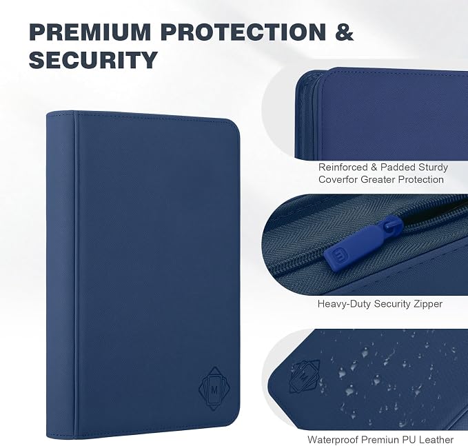 Trading Card Binder with 9 Side Loading Pocket Card Album Hold Up to 540 Cards - Image 5