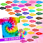 Tie Dye Kit - 40 Colors Permanent Fabric Dye - Image 2