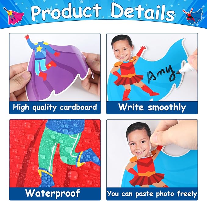 gisgfim 80Pcs Super Theme Hero Cutouts Back to School Decorations Bulletin - Image 3