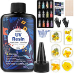 KISREL UV Resin Jewelry Making Kit - 100g Crystal Clear UV Resin and Jewelry by KISREL