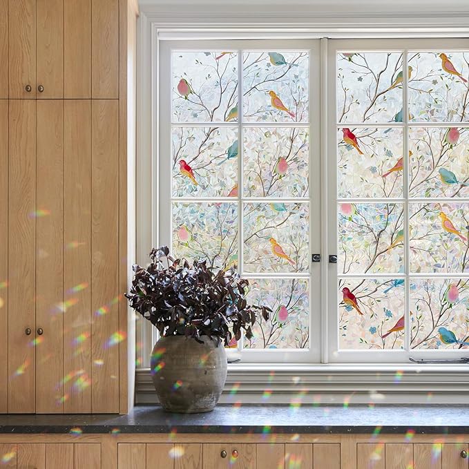 Ranzdn Window Privacy Film, Stained Glass, Static Cling, 45.2" x 78.7" | No - Image 5