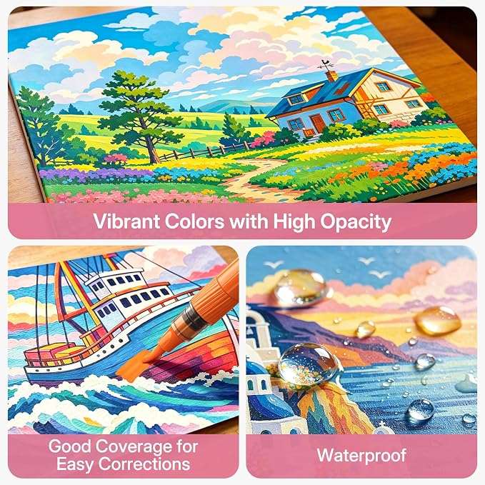 WUO 36 Colors Acrylic Paint Markers, Acrylic Paint Pens and Acrylic Markers - Image 6