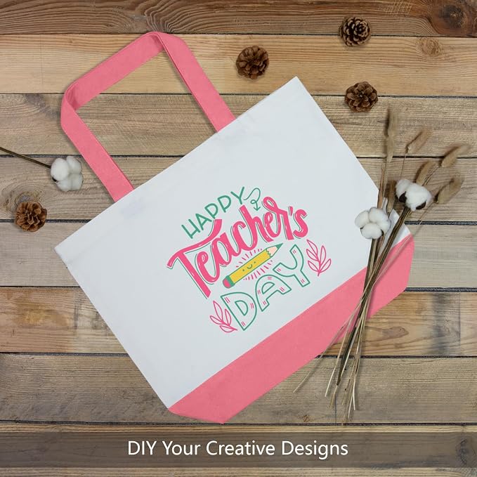 TOPDesign 1-Pack Super Strong Large 12oz Cotton Canvas Tote Bag, Reusable - Image 3