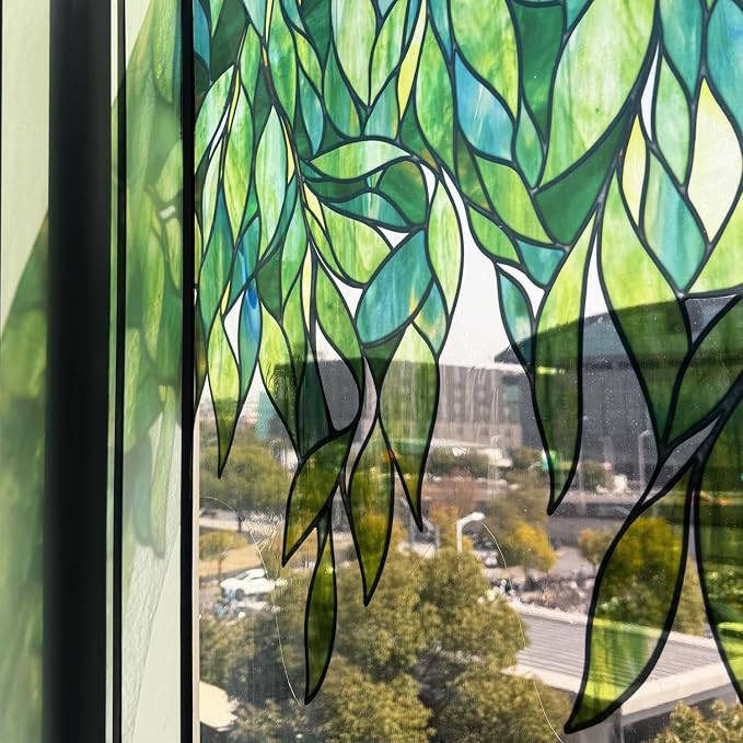 Original Hand Drawn Faux Stained Glass Window Hanging Clings - Image 7