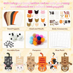WATINC 6Pcs Cat Hand Puppet Making Kit, Art Craft Felt Sock Puppet Toys | - Image 3