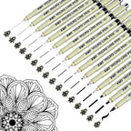 16pcs Fineliner Micro Drawing Art Pens, Watercolor, Calligraphy, and Detail by XWT