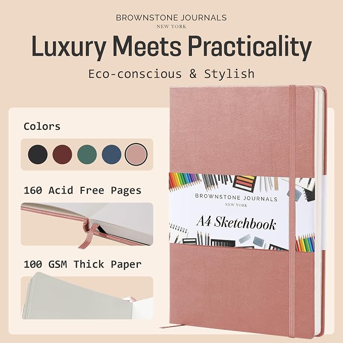 BROWNSTONE JOURNALS A4 Sketch Book Hardcover - Image 2