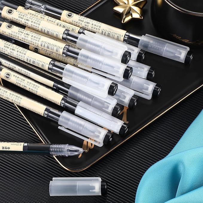 Chinco 24 Pieces 0.35 mm Black Gel Ink Pen Japanese Stationery Extra Fine - Image 5