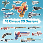 2 Themes in 1, 3D Paper Building Model, DIY Origami Kit - Image 2