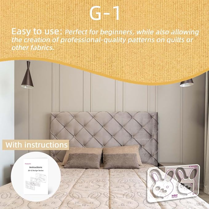 3Pcs Free Motion Quilting Templates - Image 3