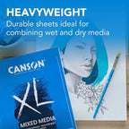 Canson XL Series Mixed Media and Watercolor Paper Pads, 9x12 in 60 Sheets and - Image 3