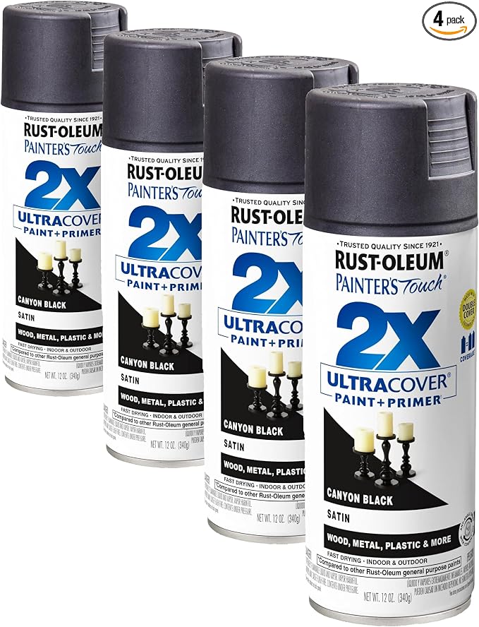 Rust-Oleum 346951 Painter's Touch 2X Ultra Cover Spray Paint, 12 oz, Satin by Rust-Oleum