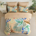 Yogeneg 7 Piece Bed in a Bag Queen Size Comforter Set Khaki Bedding Set - Image 3