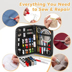 142-Piece Travel Sewing Kit for Adults & Kids, Small Needle & Thread Kit | Mini - Image 5