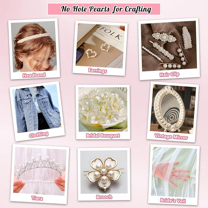 6000PCS Pearls for Crafting, Ivory No Hole Beads for Centerpieces Vases - Image 6