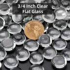 5LB Clear Flat Glass Marbles for Vases, Gemstone Beads Vase Filler Decorative - Image 2