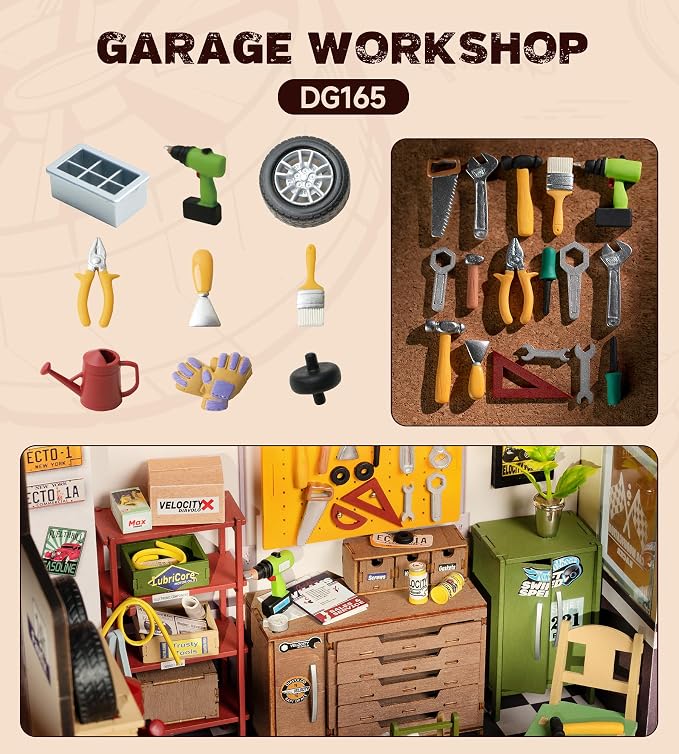 Rowood Miniature House Kit, DIY Miniature Dollhouse Craft Kits - Image 6