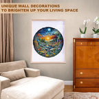 Sun Moon Forest Puzzles Adults Gifts Wooden 100 Pieces 8.5 * 8.5in - Image 7