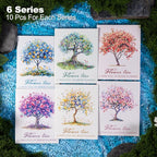 60 Pcs Holographic Floral Tree PET Stickers - Image 2