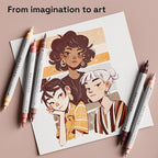 ARTISTRO 24 Skin Tones Acrylic Paint Markers - Image 9