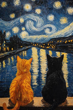 RYMILIE Cat Diamond Art Kits for Adults-Starry Night Diamond Painting Kits for by RYMILIE