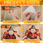 Gersoniel 72 Pcs Kid Fall Turkey Decor Fall Pumpkin Bulletin Board Cutout | - Image 5