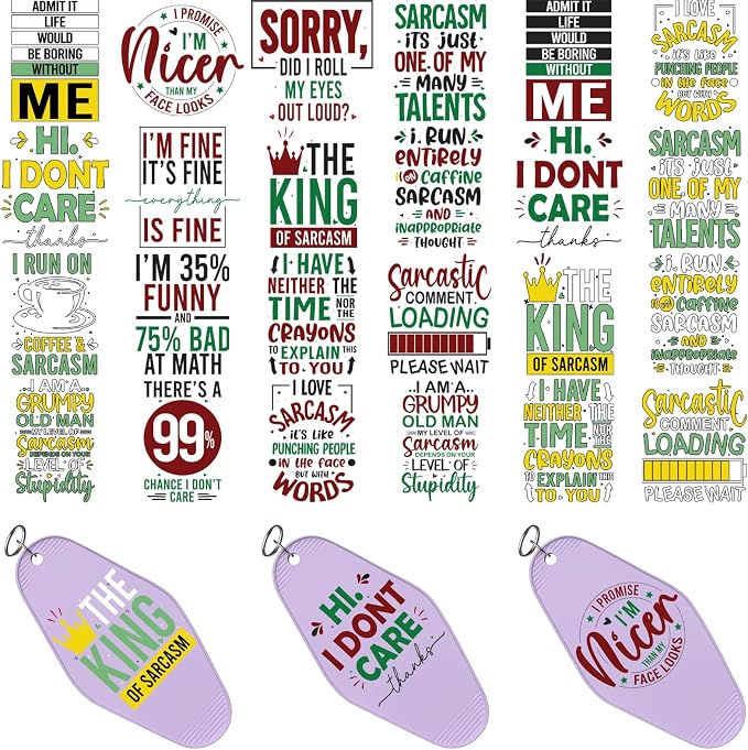 48PCS UV DTF Stickers Sarcastic Quote Sticker by CHNVICK